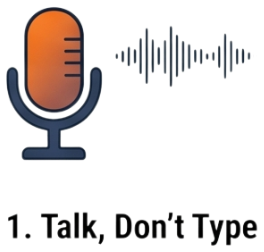 Voice-to-text microphone with audio waveform